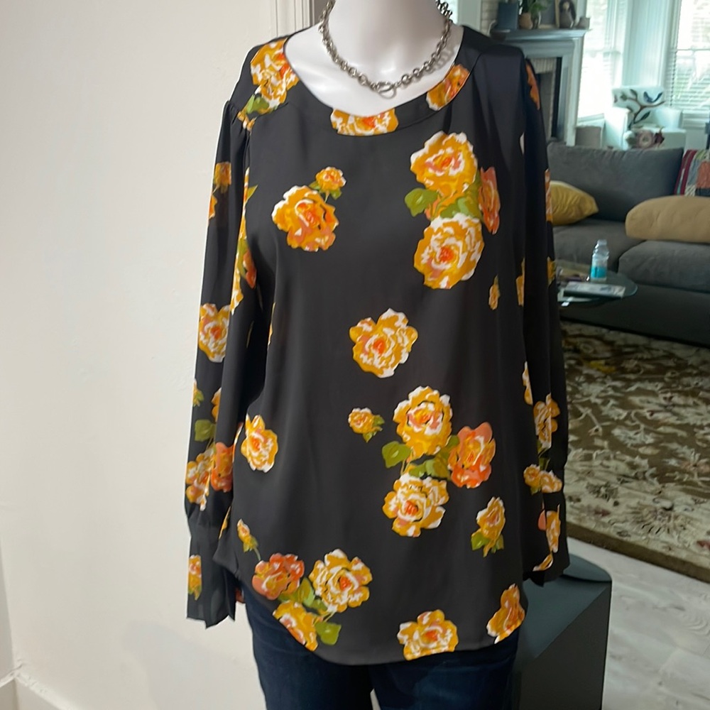 LOFT Floral Chiffon blouse NWOT